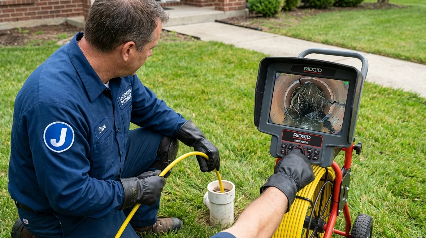 Sewer camera inspection being performed by Johns Plumbing LLC in Idaho Springs
