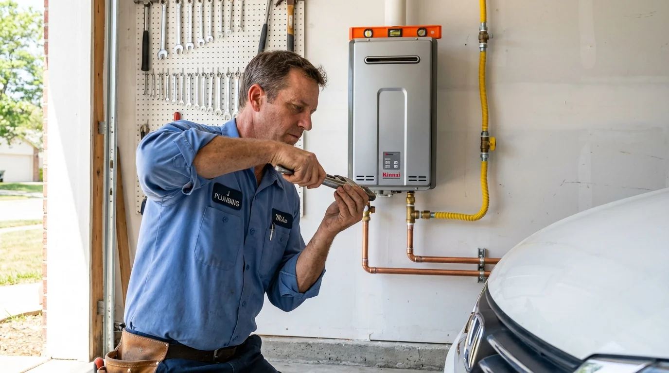 Tankless water heater installation by a Johns Plumbing LLC plumber in Idaho Springs